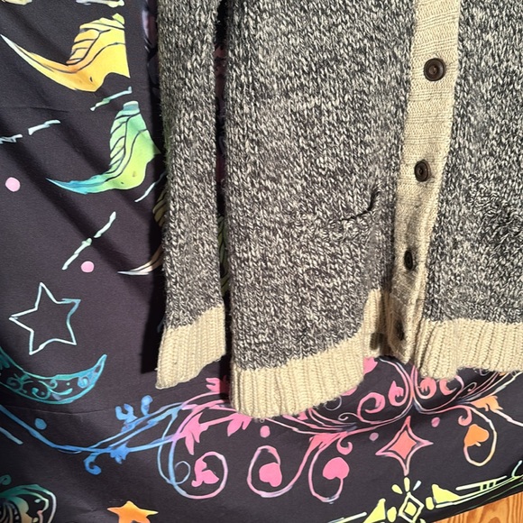 Amnesia Knit Women’s Cardigan Sweater in Grey Size Large - Picture 4 of 6